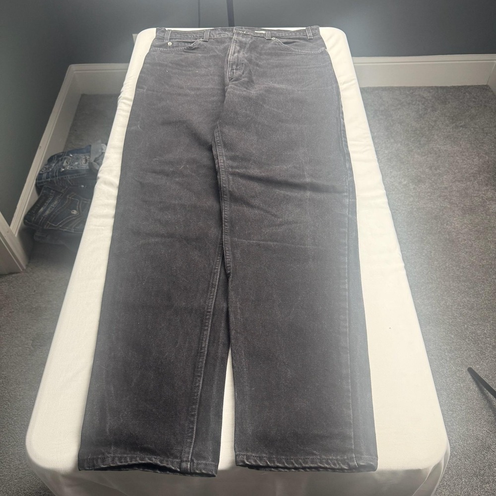 Levis 550 Jeans Mens 38x34 Charcoal Wash Relaxed Tapered Made In USA Denim‎